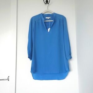 Nwt Amanda Uprichard Cloud Everyday Deep V Long Sleeve Tunic Blouse